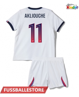 Günstige Paris Saint-Germain Maghnes Akliouche #11 Auswärts Trikotsatzt Kinder 2026-27 Kurzarm (+ Kurze Hosen)